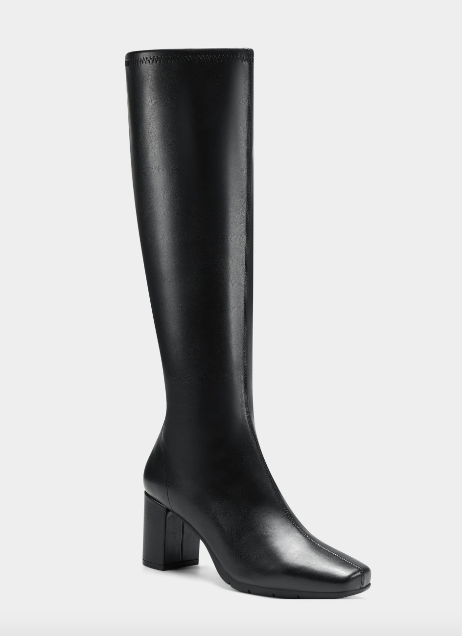 tall black leather boots