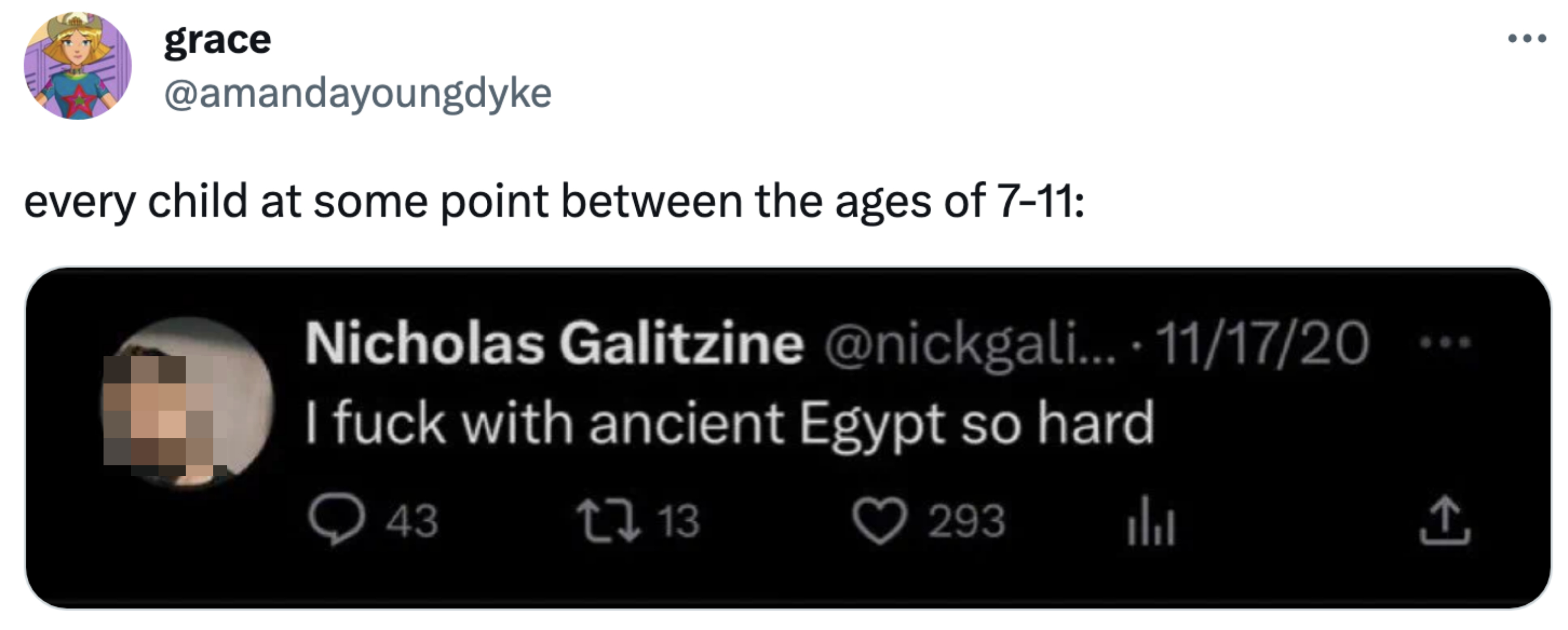 &quot;I fuck with ancient Egypt so hard&quot;