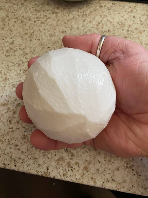 A peeled coconut