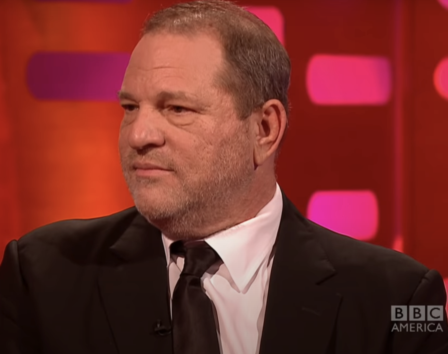 Closeup of Harvey Weinstein