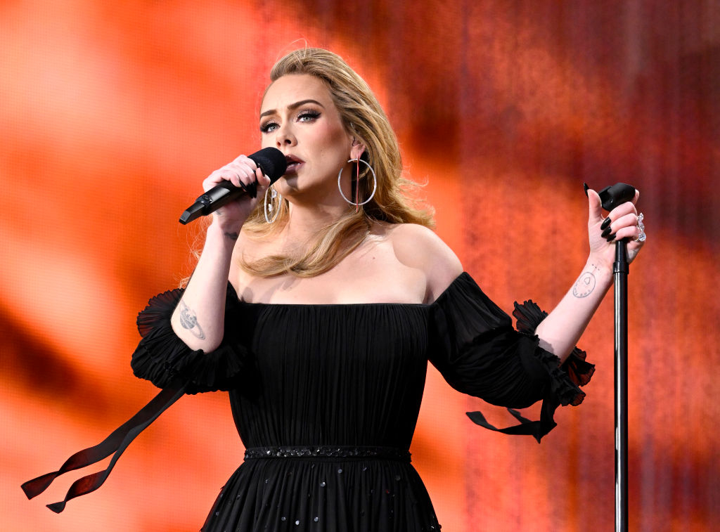 Adele onstage singing