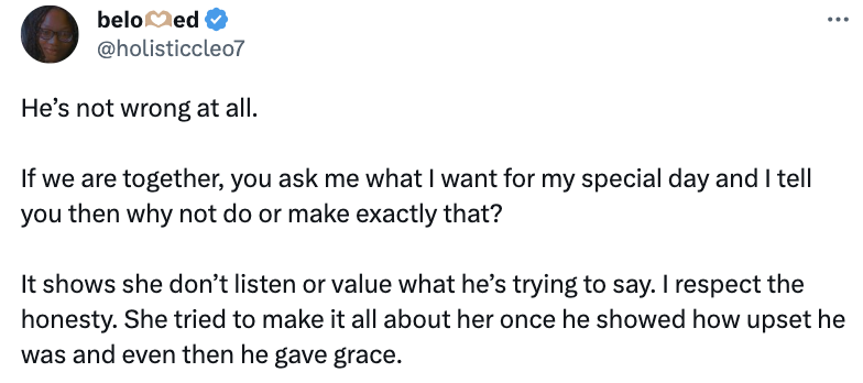 if we are together, you ask me what i want for my special day and i tell you then wjhy not do or make exactly that