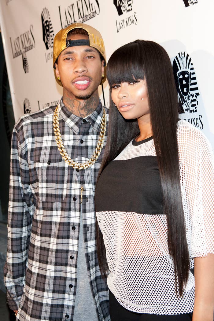 Closeup of Tyga and Blac Chyna