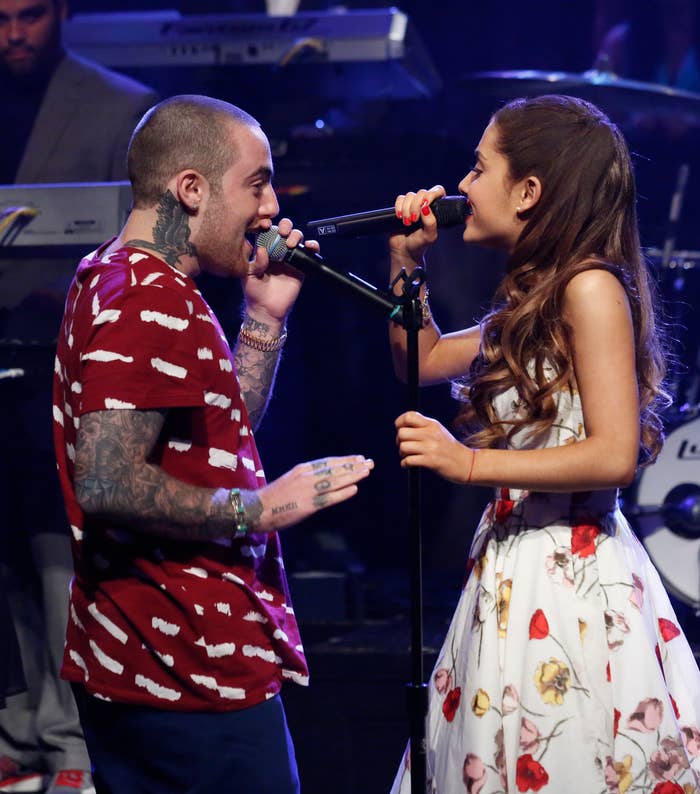Mac and Ariana onstage together