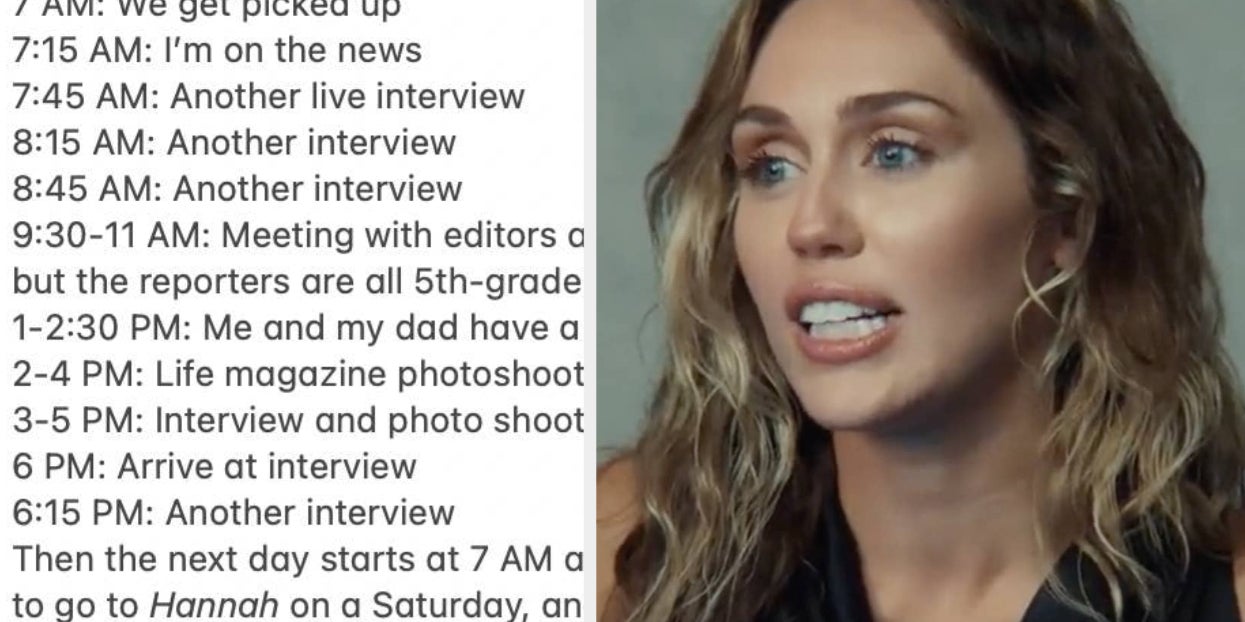 Miley Cyrus's Schedule At 13 Is Truly Wild - Vimarsana News