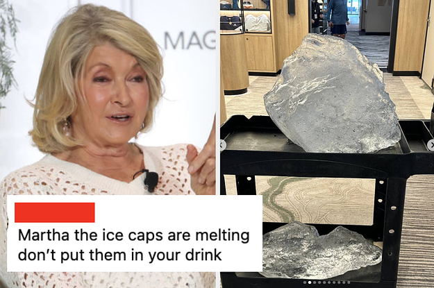 Martha Stewart Used A "Small Iceberg" As Ice For Her Cocktail, And People Are Real, Real Mad About It