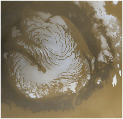 火星の北極の画像