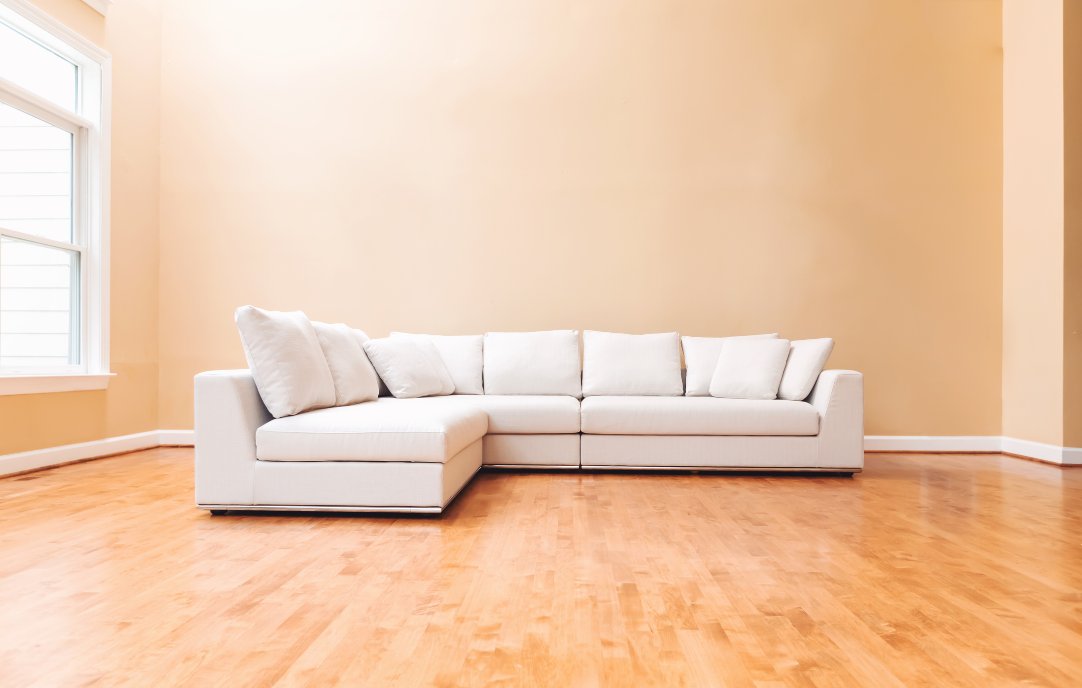 A sectional couch