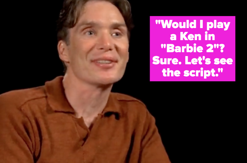 Cillian Murphy saying &quot;Would I play a Ken in Barbie 2? Sure. Let&#x27;s see the script&quot; in an interview