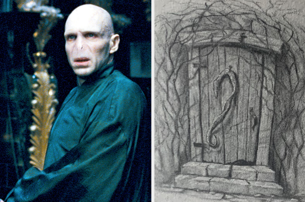Voldemort and the illustration from the &quot;House of Gaunt&quot; chapter in &quot;The Half-Blood Prince&quot;