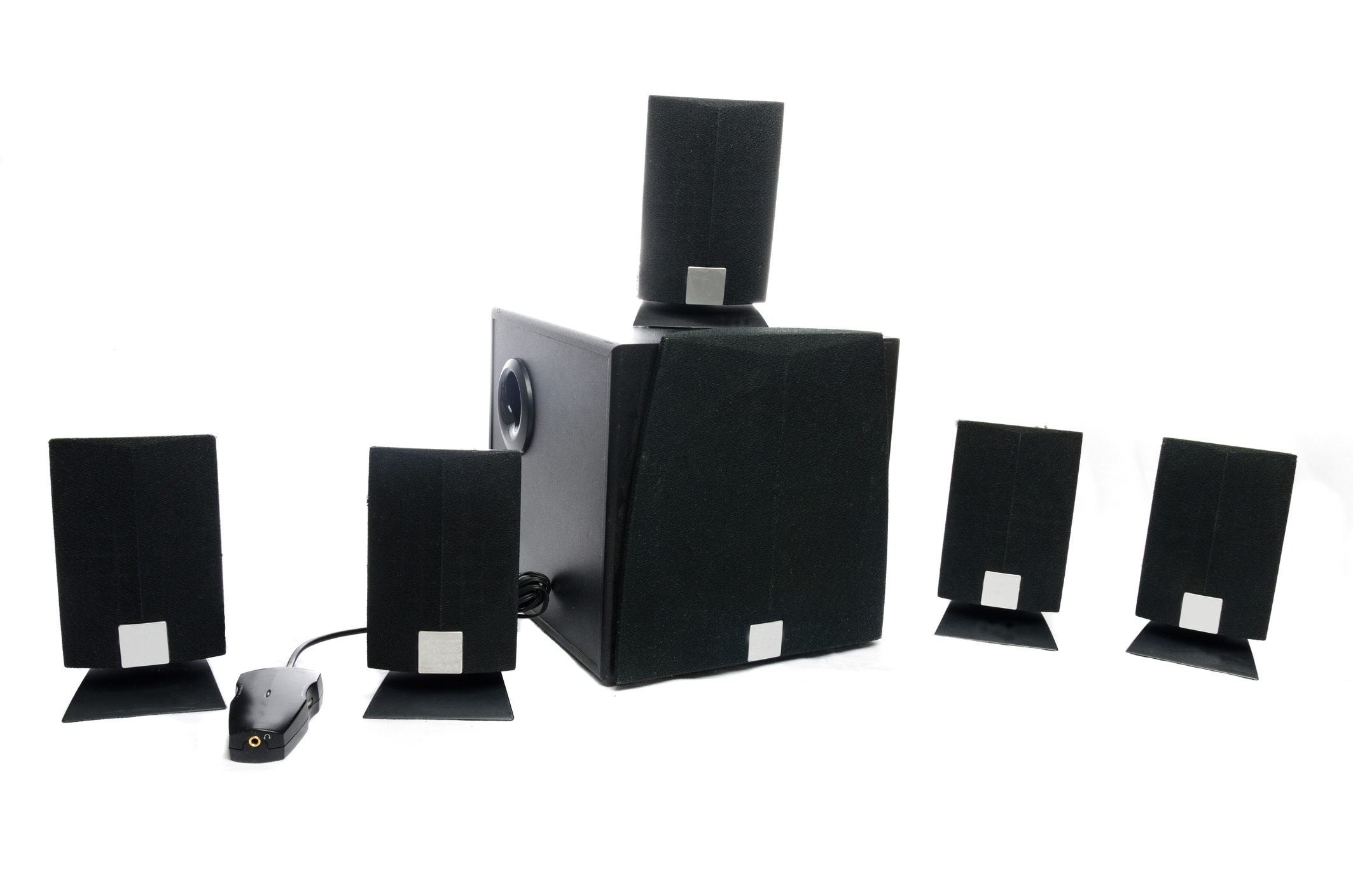 A sound system with speakers
