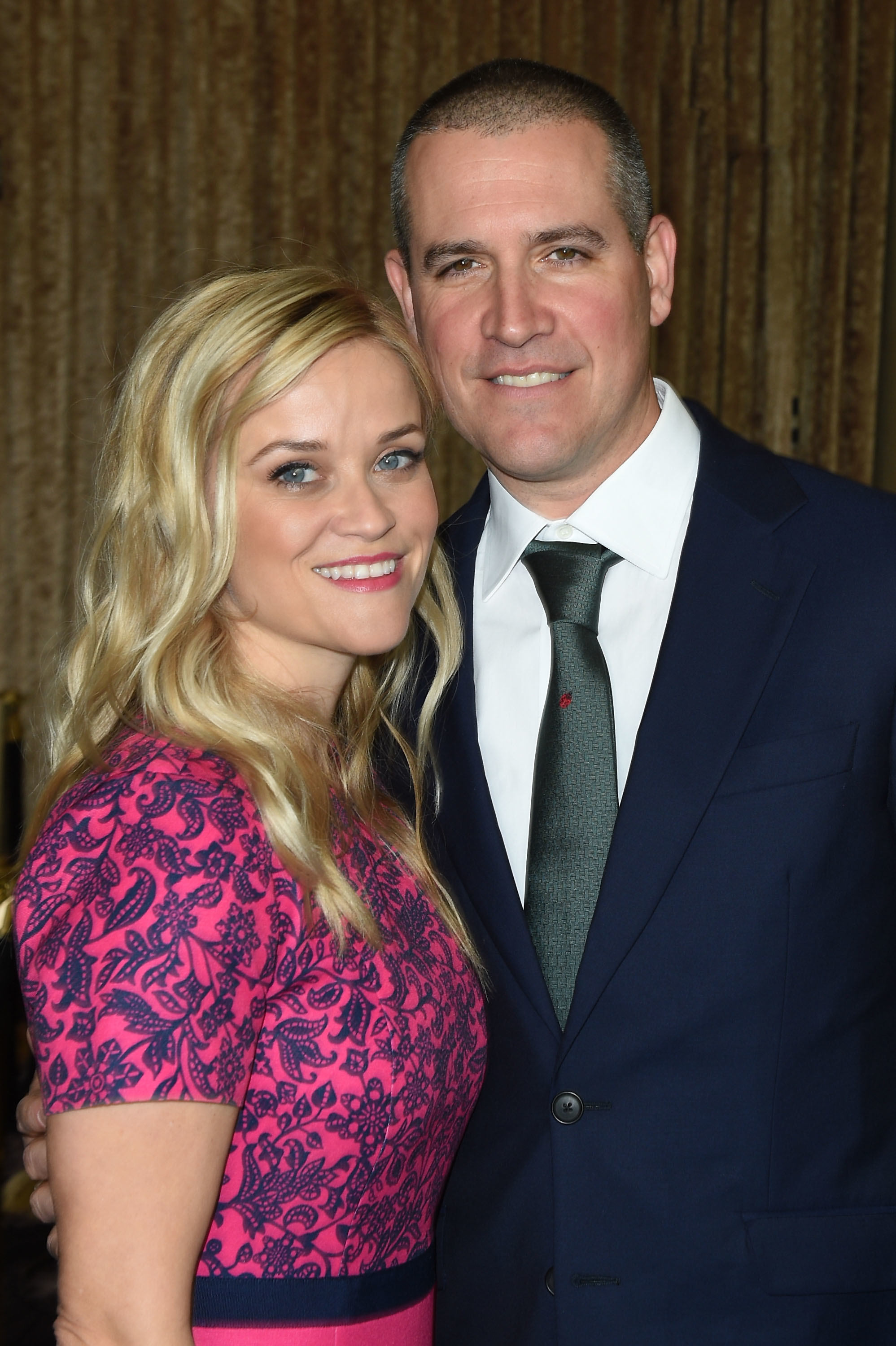 Close-up of Reese and Jim smiling