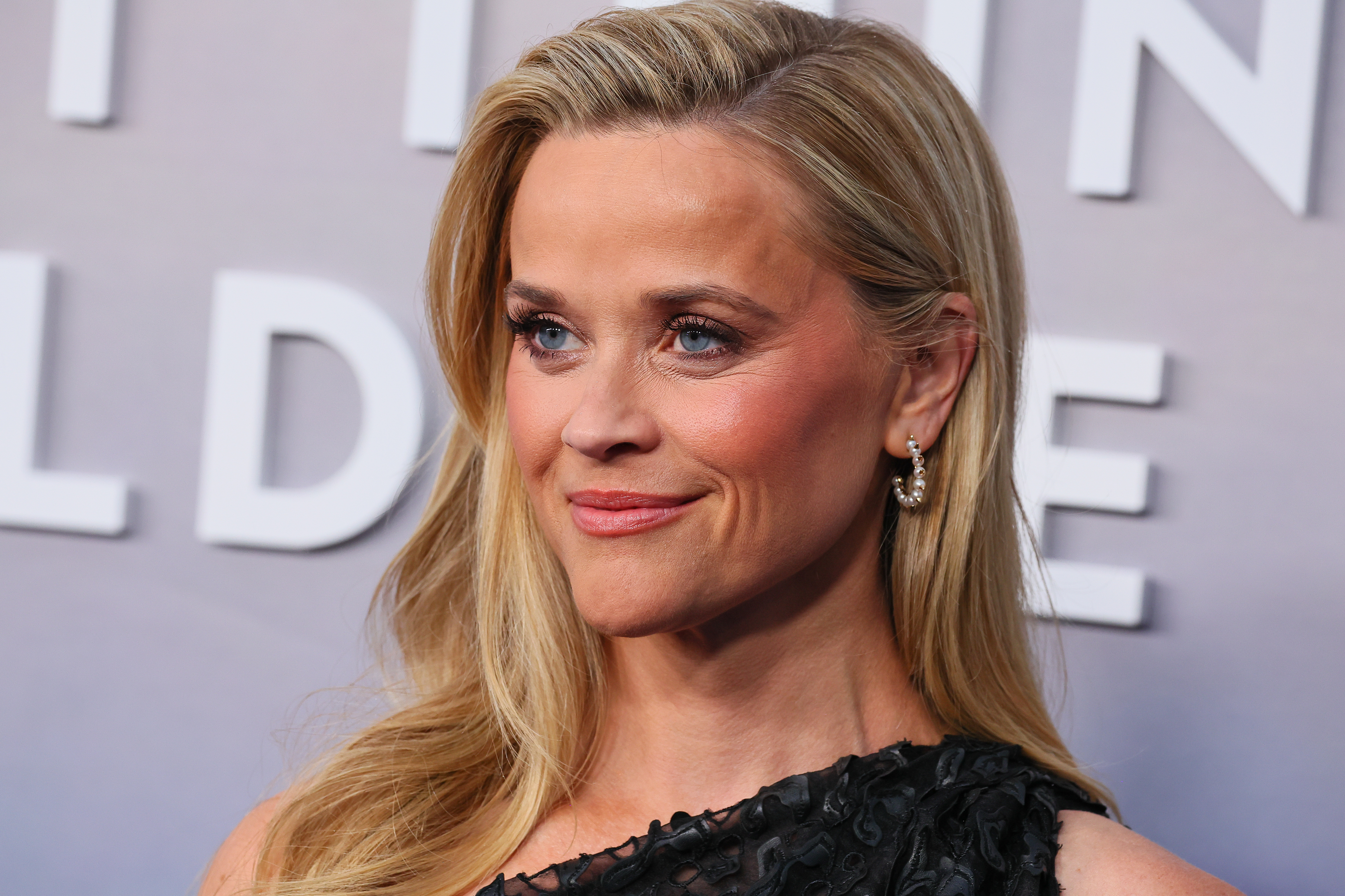 Close-up of Reese at a media event