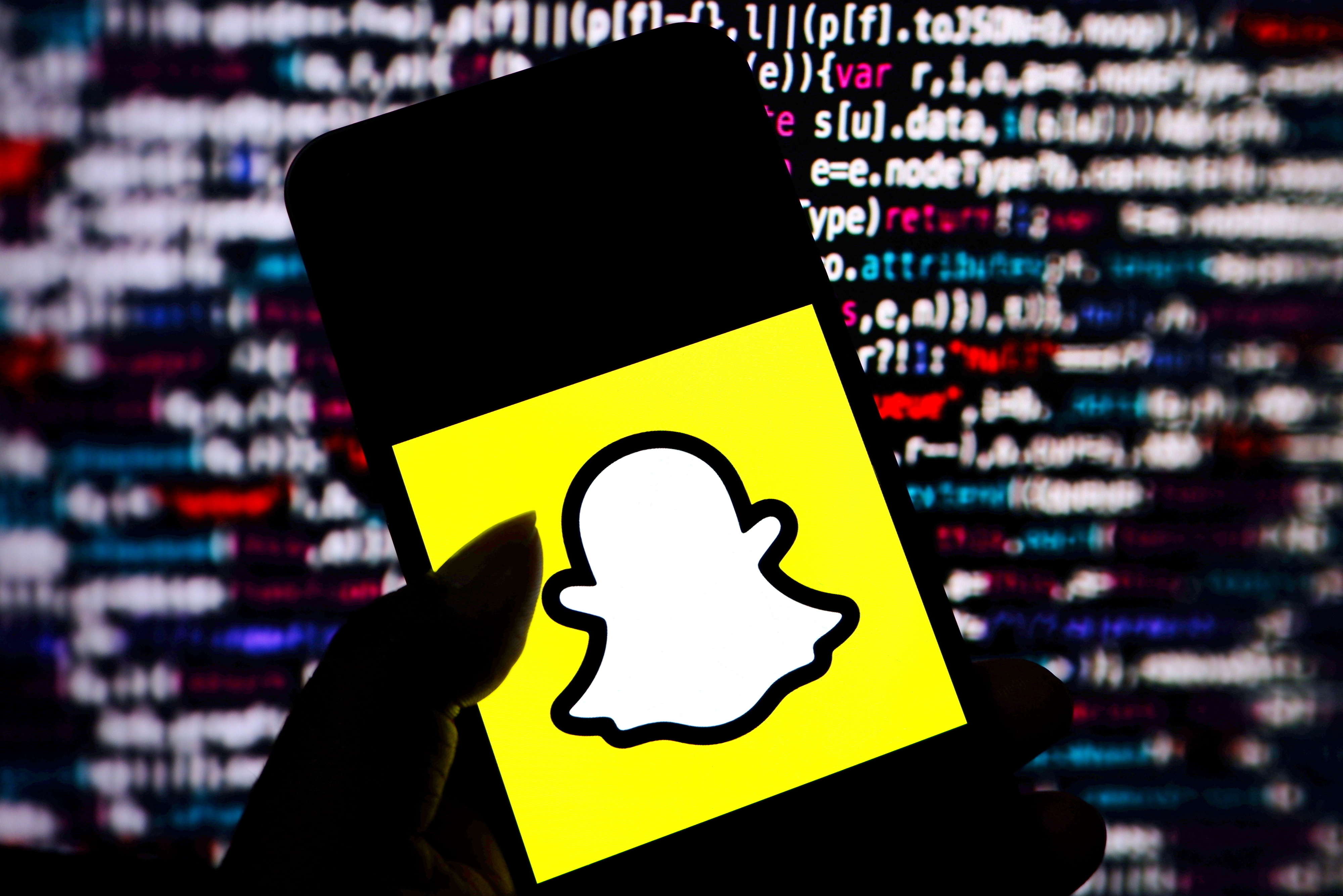Close-up of Snapchat logo