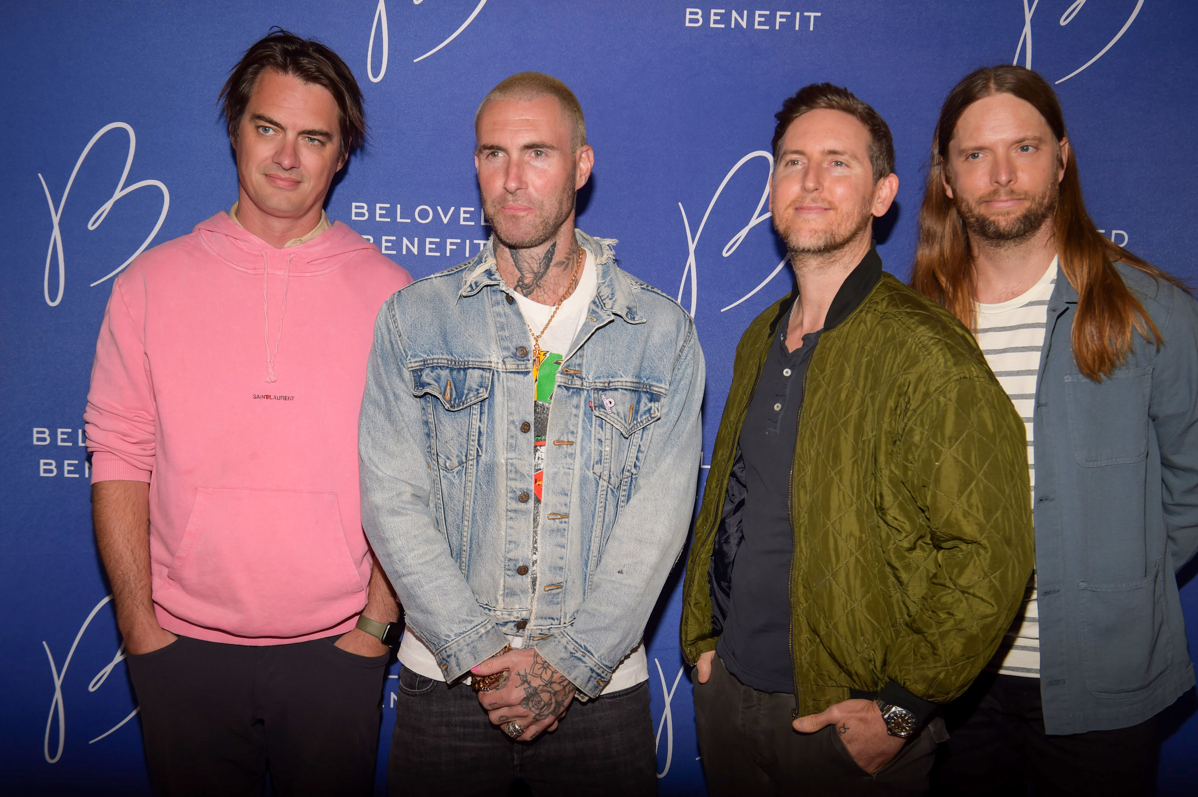 Close-up of Maroon 5 at a media event
