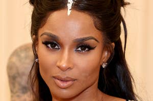 Ciara tilts her head as she poses for a picture