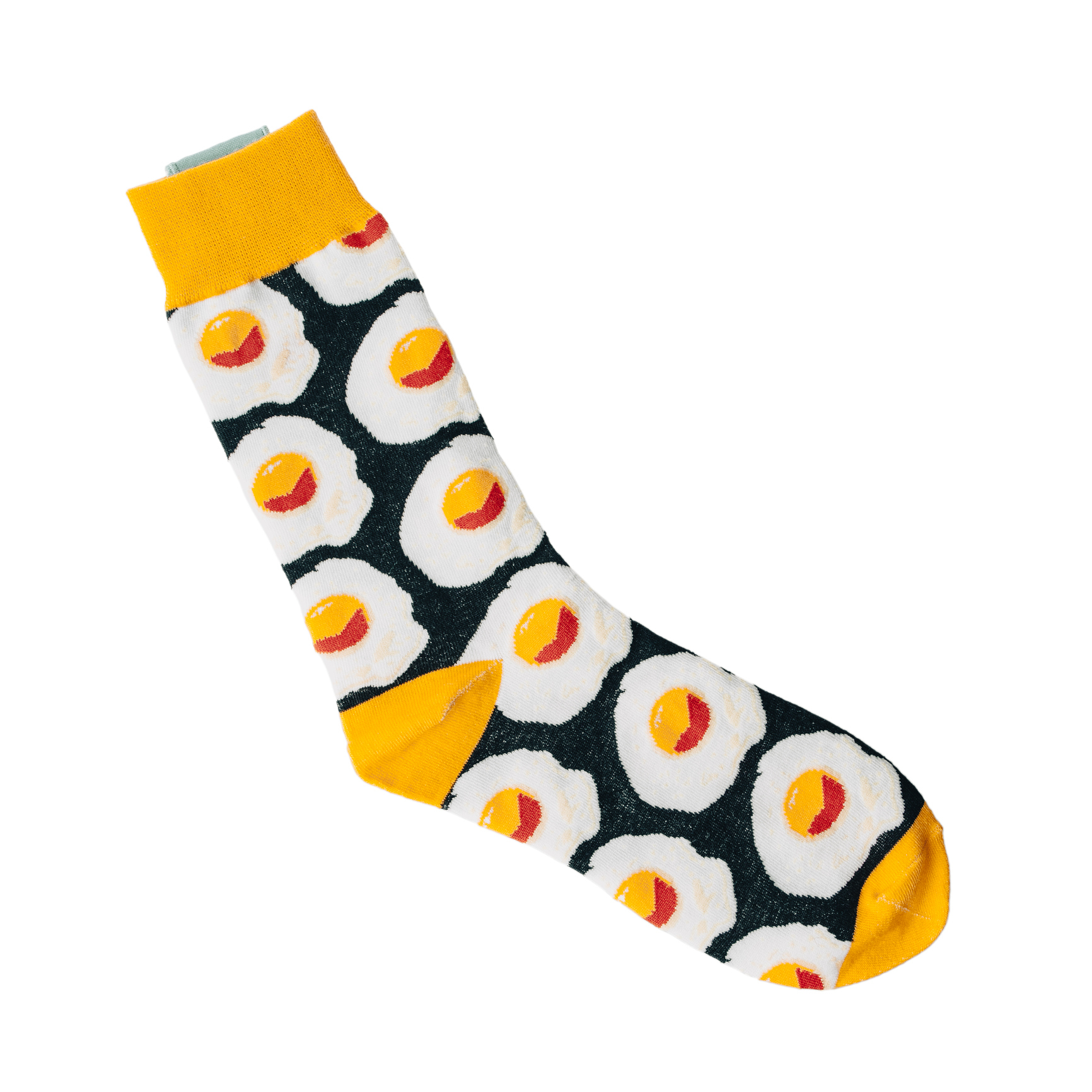 A colorful, novelty sock on a white background