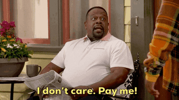 Cedric the Entertainer telling someone to pay him.