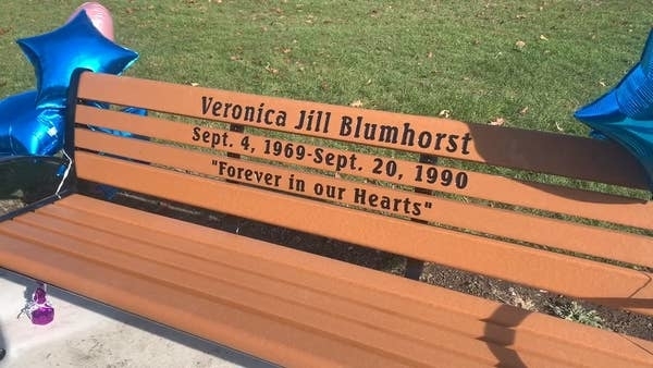 A bench dedicated to Veronica Blumhorst