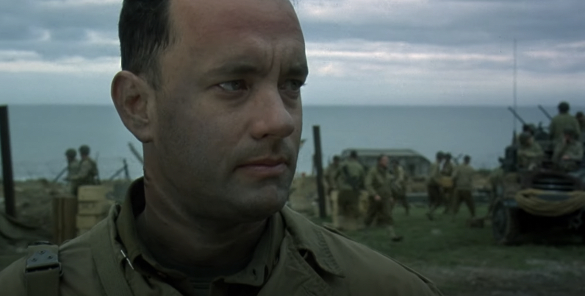 Tom Hanks as a soldier