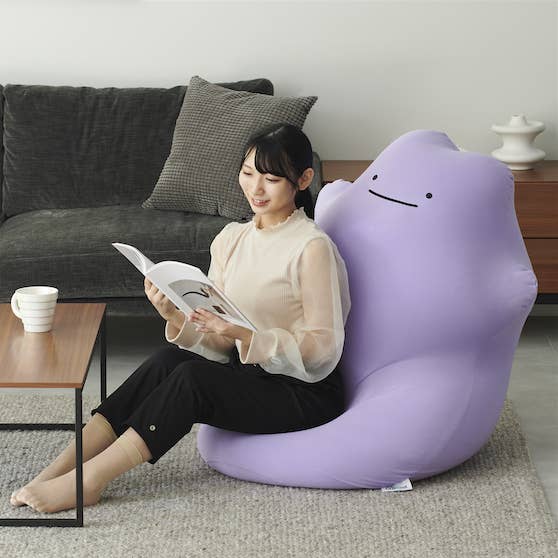 【未使用品】 画像】ついに！！カビゴンがビーズクッションになって 座椅子