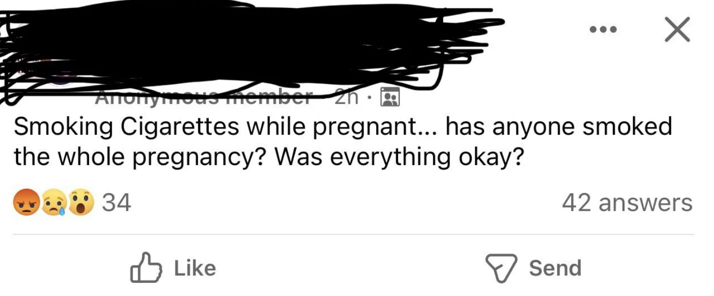&quot;Smoking Cigarettes while pregnant...&quot;