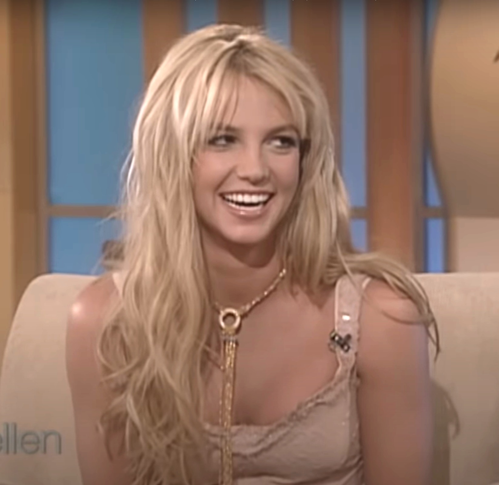 closeup of her during an interview