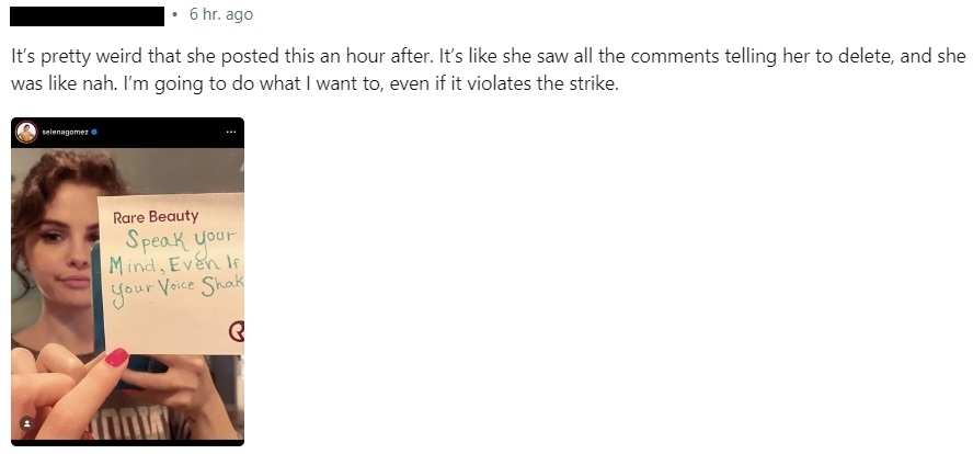 Screenshot of a Reddit comment