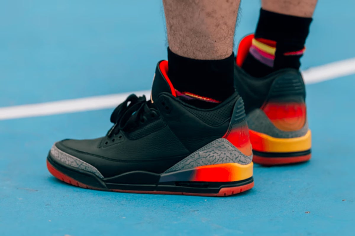 Sneaker News on X: J Balvin spotted in his upcoming Air Jordan 3