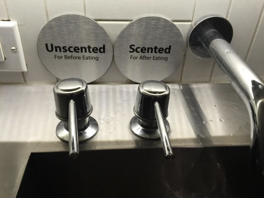 Scented and unscented soap dispensers