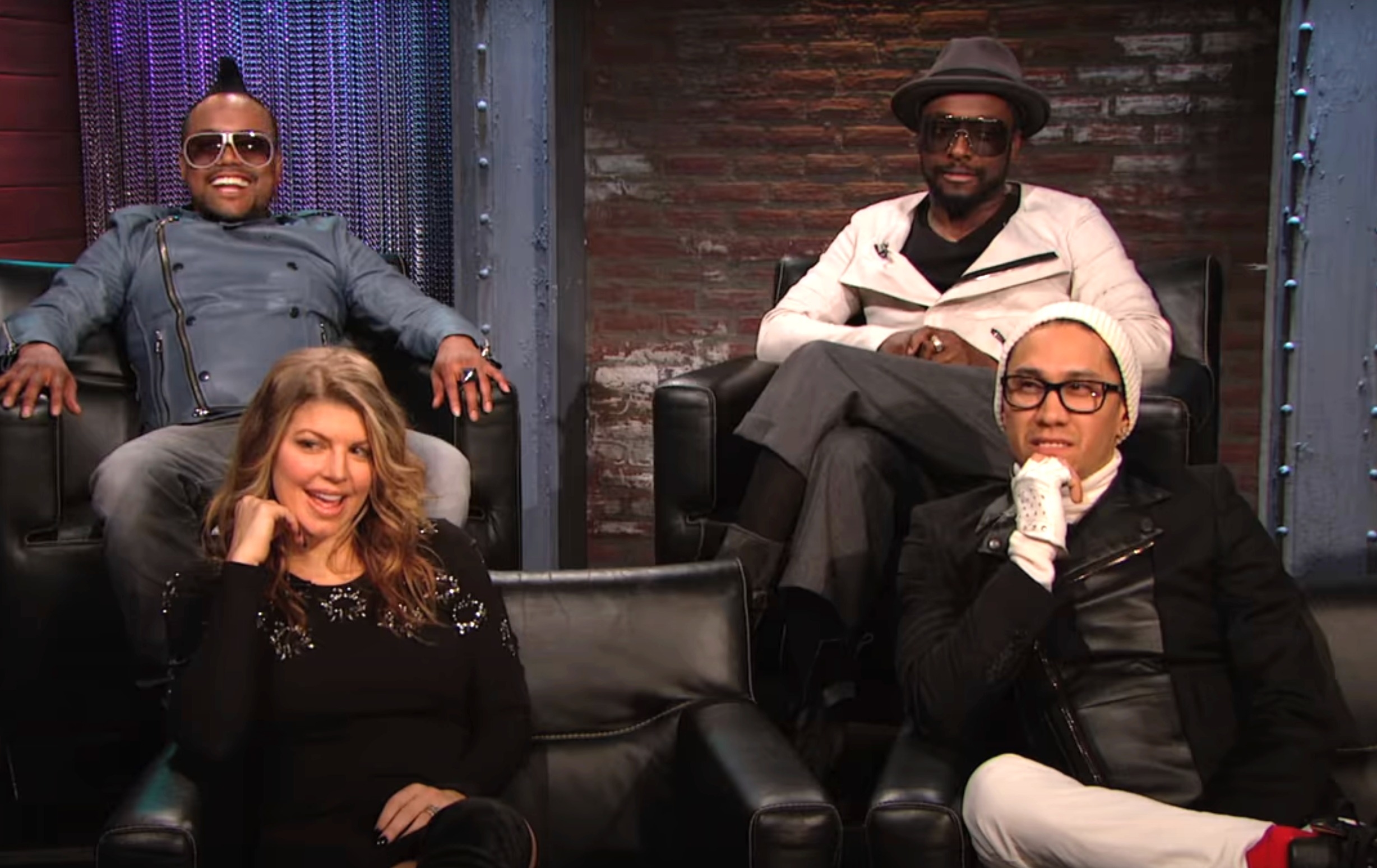 the group together for an interview