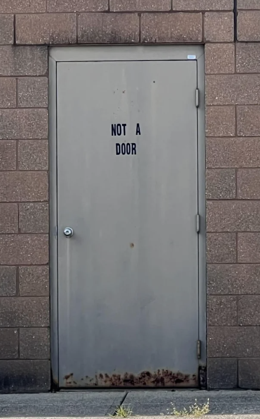 door that reads not a door