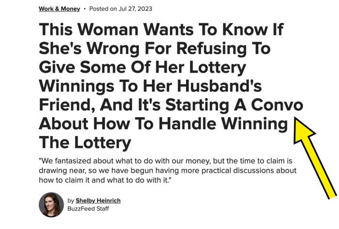 &quot;This Woman Wants To Know If She&#x27;s Wrong For Refusing To Give Some Of her Lottery Winnings To Her Husband&#x27;s Friend, And it&#x27;s Starting A Convo About How To Handle Winning The Lottery&quot;
