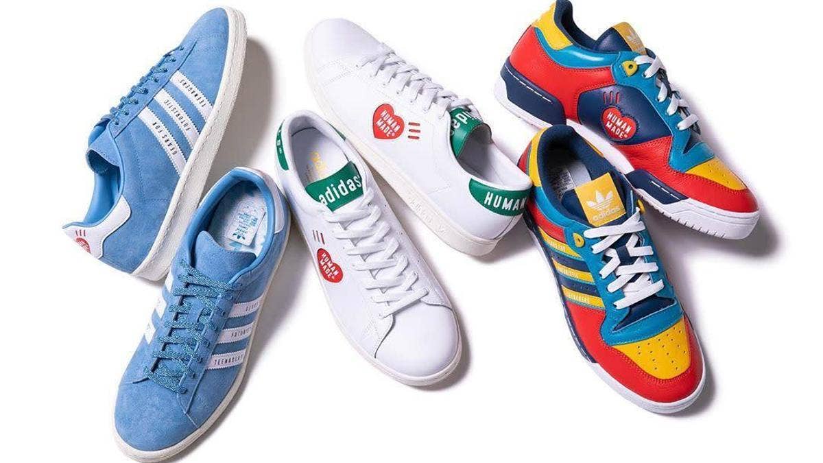 Human Made is dropping a new collection with Adidas that features three colorways of the Rivalry Low, Campus, and Stan Smith. Click here to learn more.
