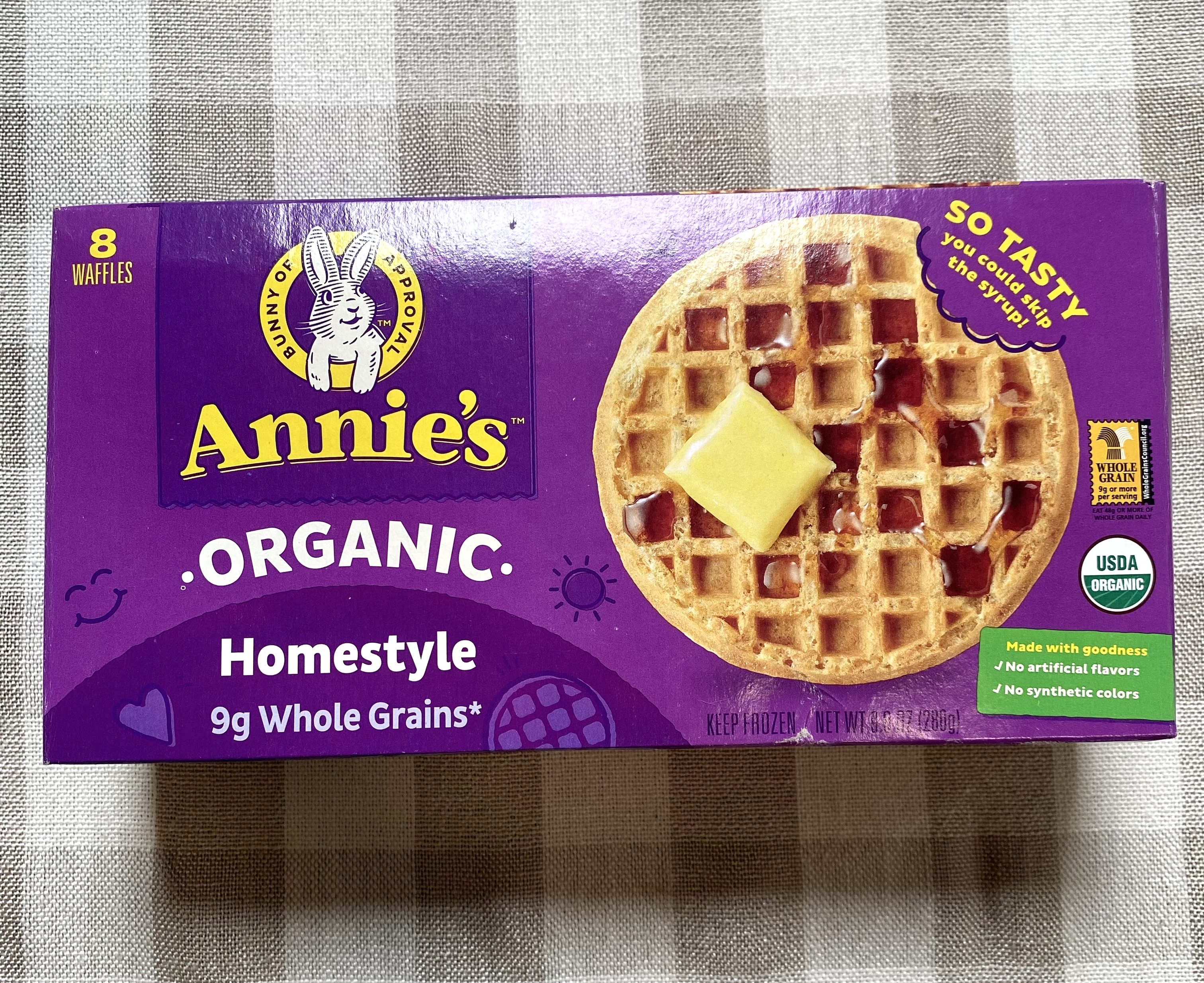 a box of annie&#x27;s waffles