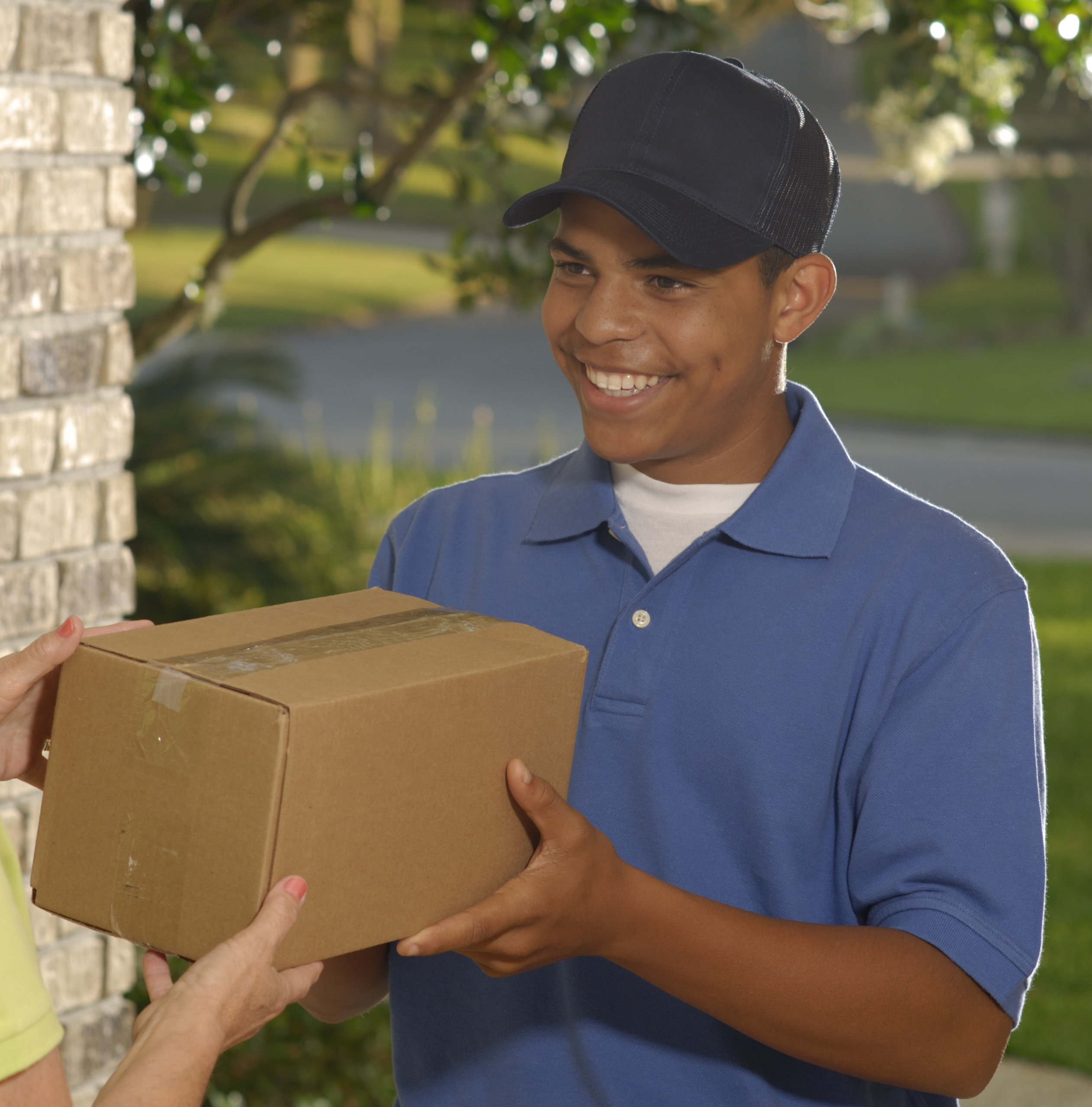 A man delivering a package