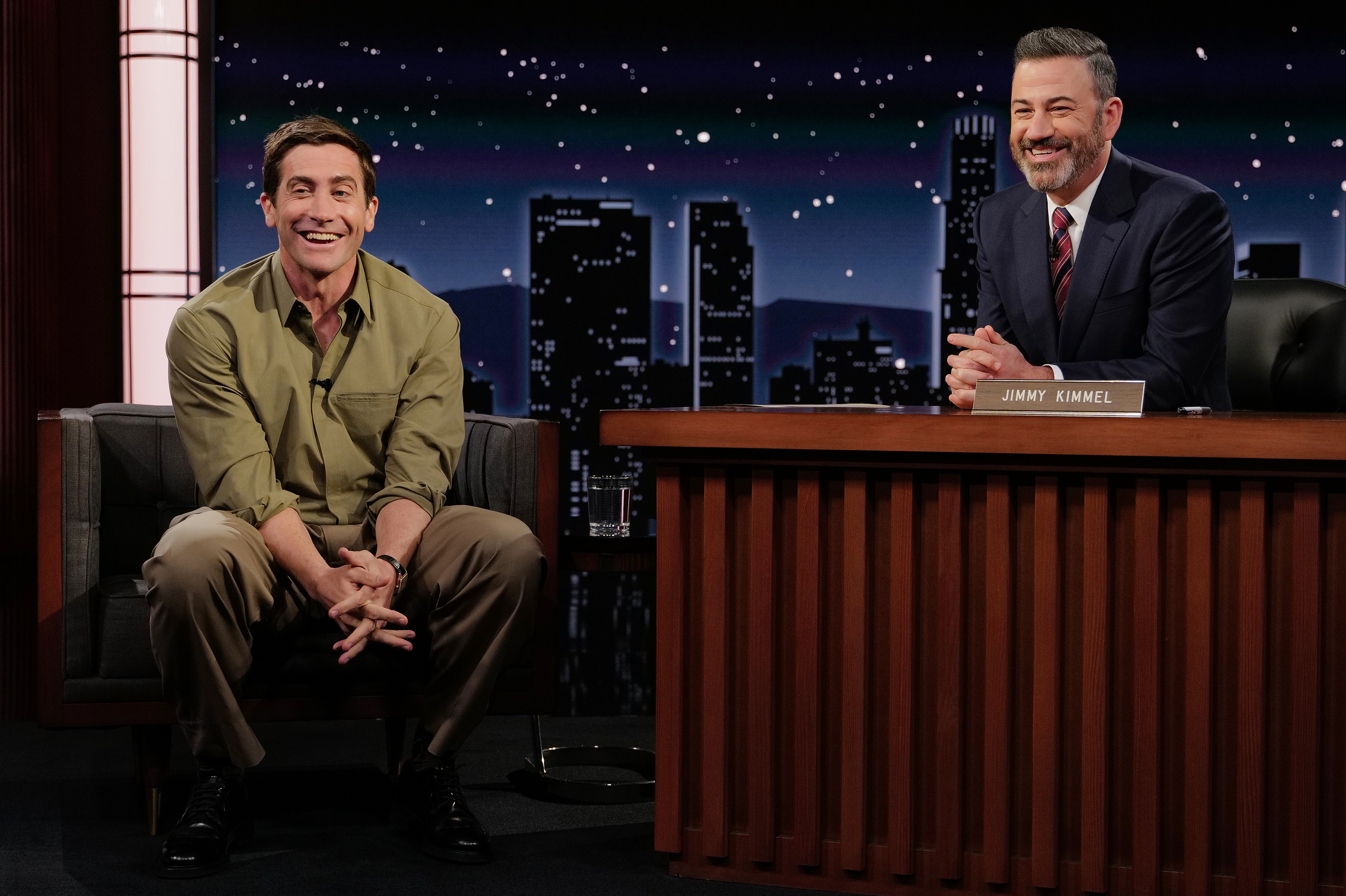 Jimmy interviewing Jake Gyllenhaal on his show