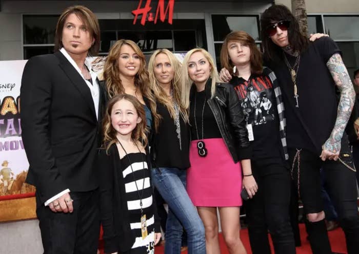 The Cyrus family on the red carpet