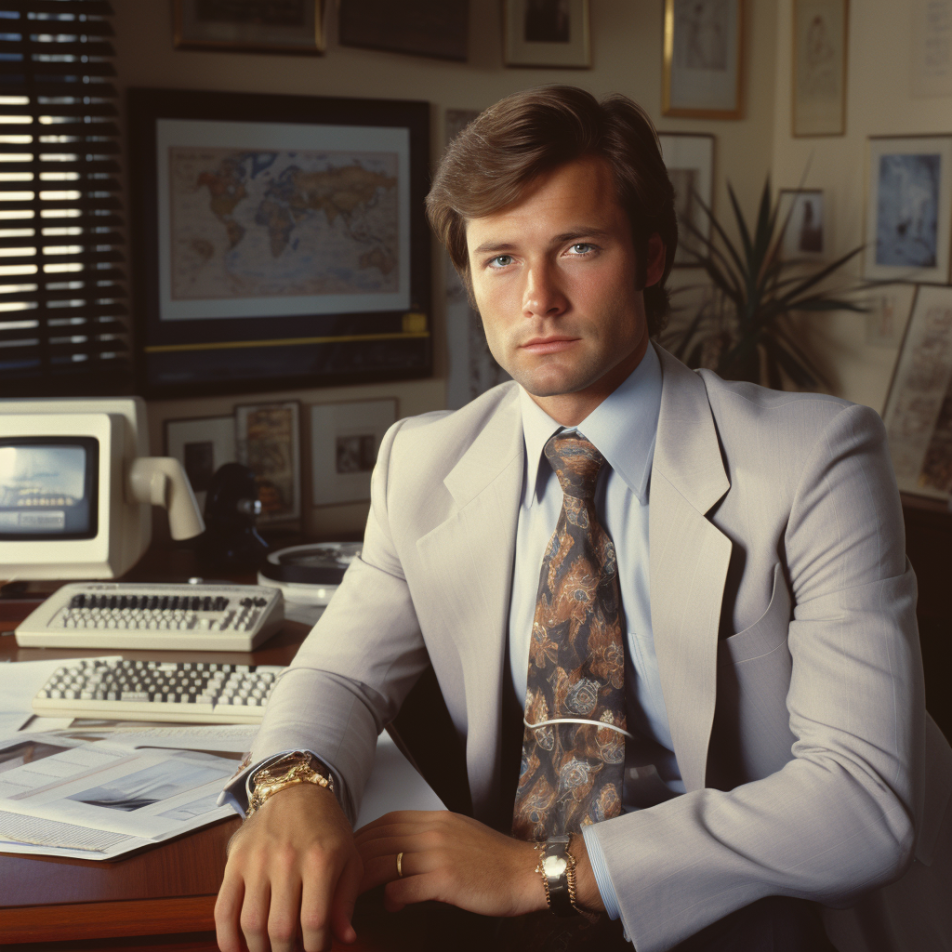 A businessman in the 1980s