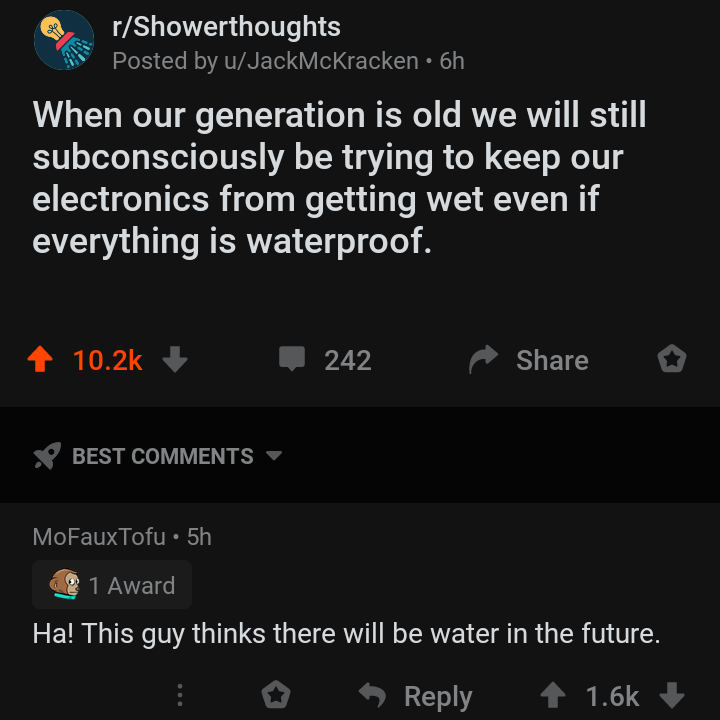 &quot;This guy thinks there will be water in the future.&quot;