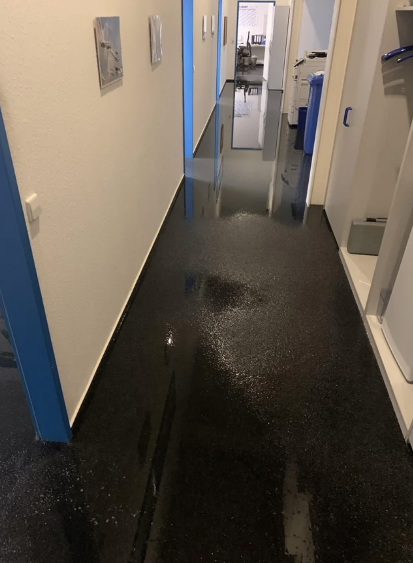 A wet floor