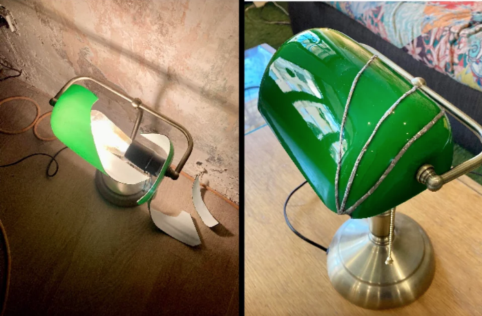 repaired lamp