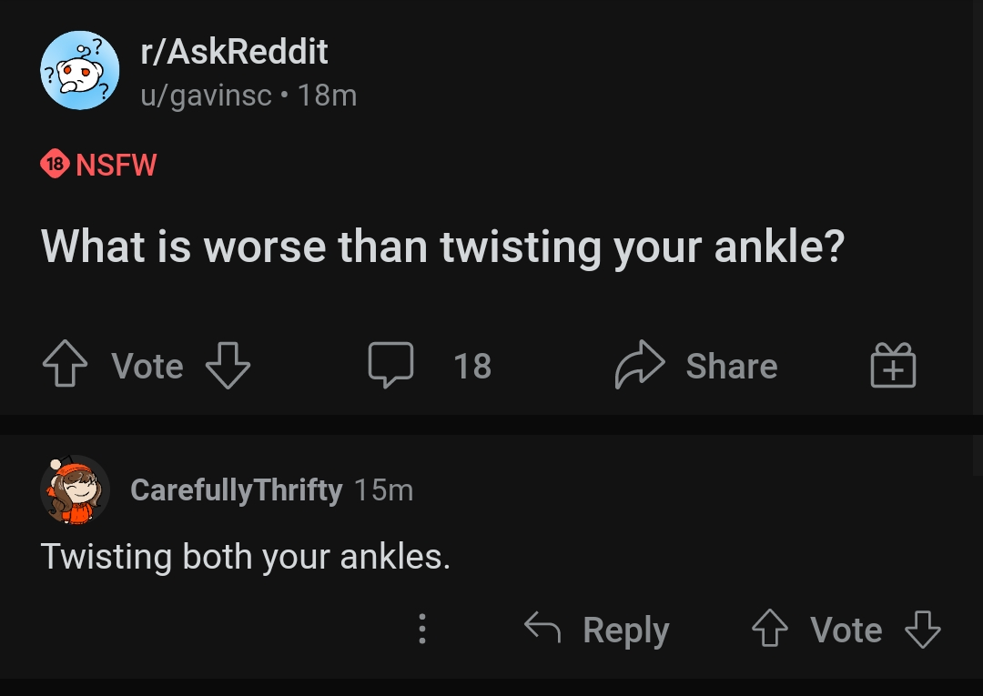 &quot;Twisting both your ankles.&quot;