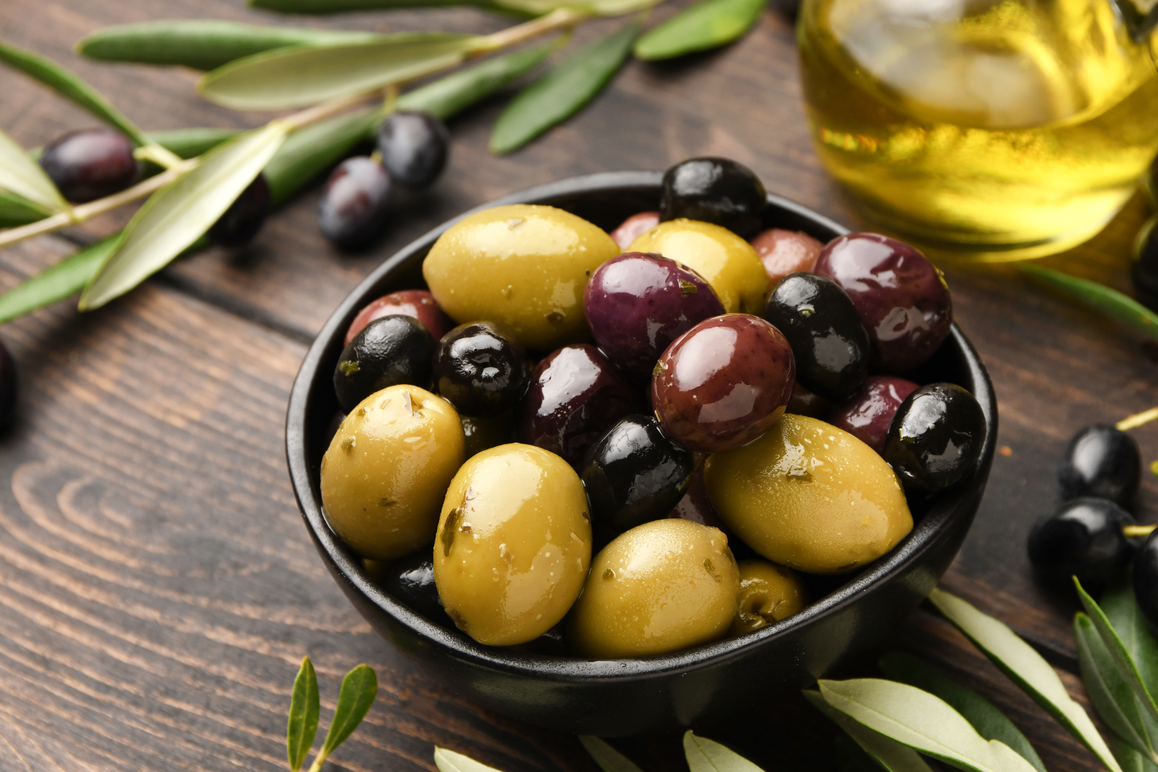 a bowl of olives