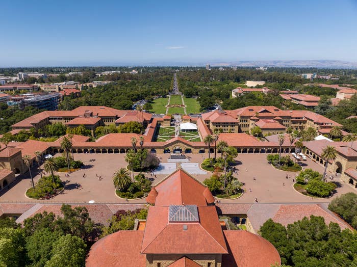 Aerial view of Stanford campus