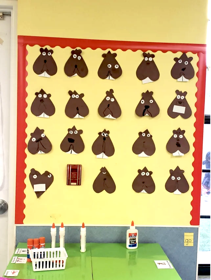 A bunch of child made &quot;groundhogs&quot; that seem to resemble testicles