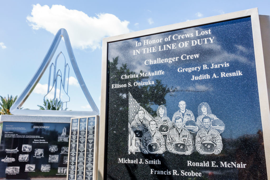 monument for the challenger crew who were lost in the line of duty