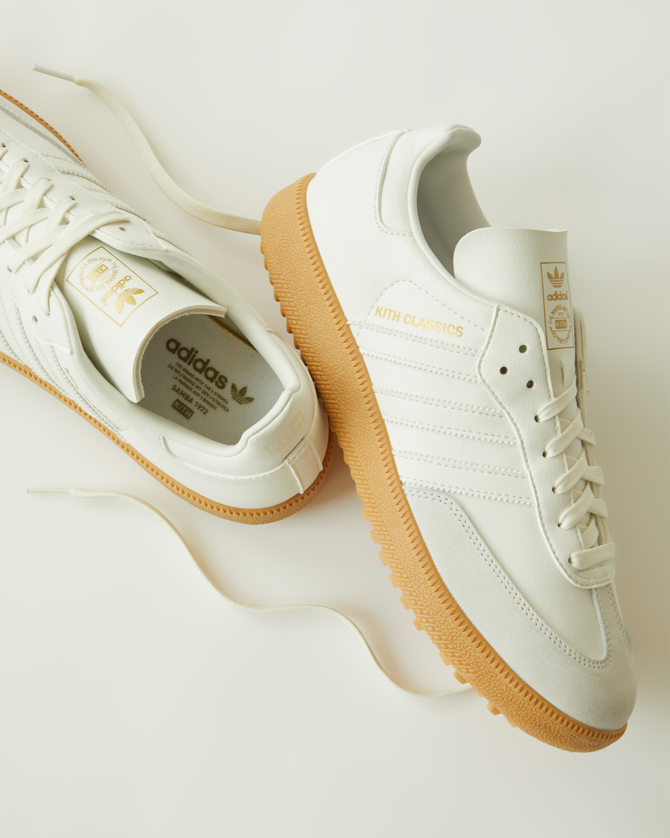 Kith x Adidas Samba Golf Shoe White Gum Release Date Side Detail