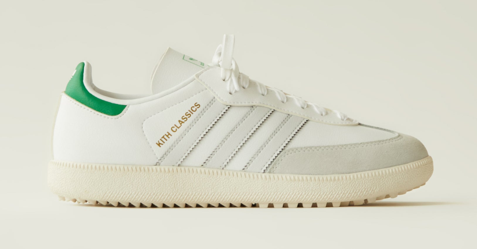 Kith x Adidas Samba Golf Shoe White Green Release Date Profile