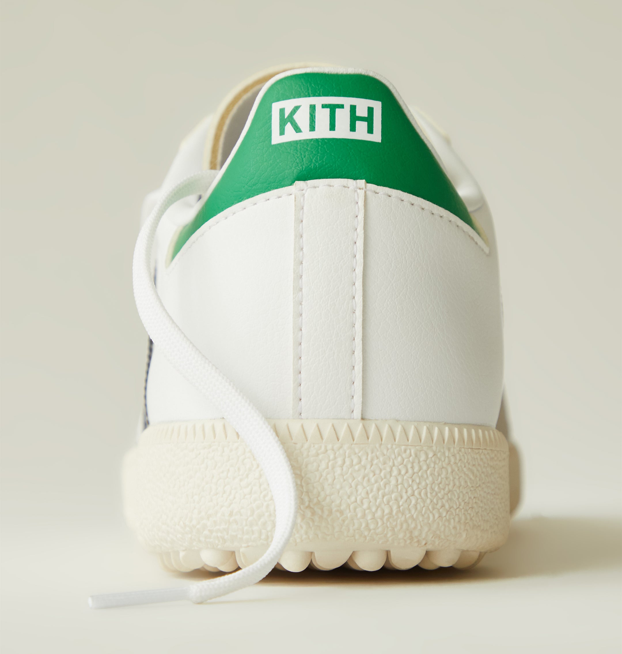 Kith x Adidas Samba Golf Shoe White Green Release Date Pair Heel Detail